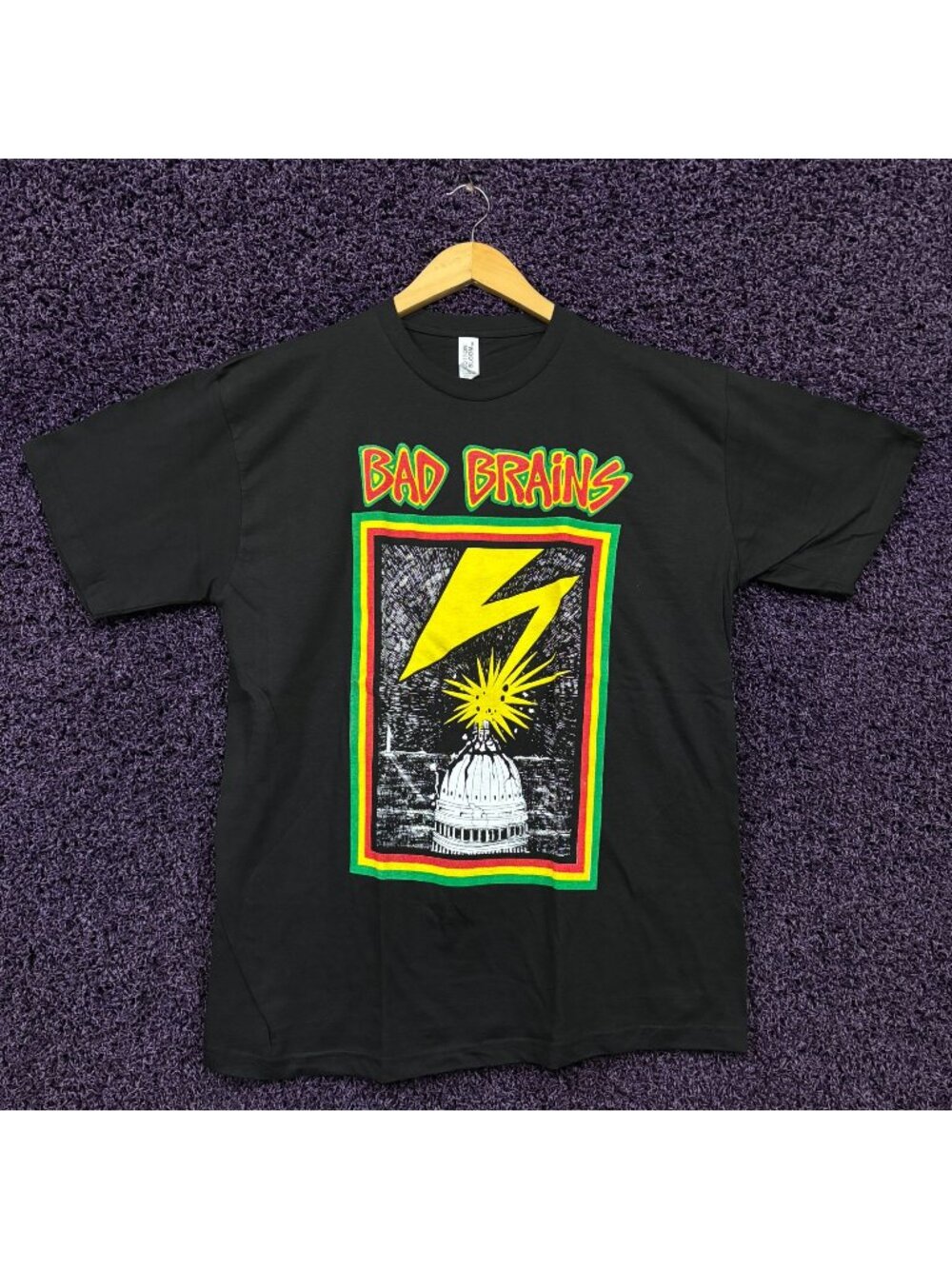 Bad Brains Capitol Lightning Strikes T-Shirt Size Large